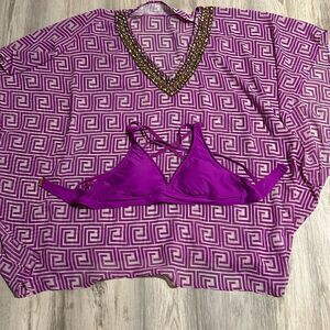 Antonio Melani swimsuit coverup L and bikini top M preloved 💜